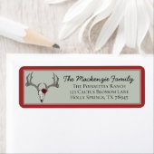 Étiquette Pays Western Reindeder Antlers (En situation)