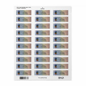 Étiquette Paysage arc-en-ciel (Feuille entière)