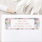 Étiquette Paysage de Château Enchanté - Adresse de Retour (En situation)