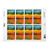 ÉTIQUETTE PAYSAGE DE TOSCANE AVEC DÉBORDEMENT (Feuille entière)