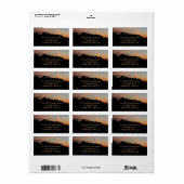 Étiquette Paysage d'Elkridge Sunset Maryland (Feuille entière)