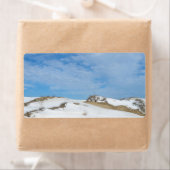 Étiquette Paysage des dunes d'hiver (En situation)