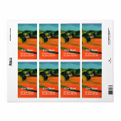 ÉTIQUETTE PAYSAGE TOSCANE (Feuille entière)