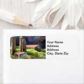 Étiquette Paysages champêtres bois grange silo. (En situation)