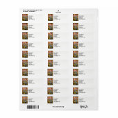 Étiquette Paysages champêtres et pousses de chêne blanc. (Feuille entière)