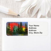 Étiquette Paysages champêtres lever de soleil couchant pinèd (En situation)