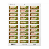 Étiquette Pea in a Pod Girl Adresse de retour Label (Feuille entière)