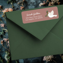 Peace Dove Christmas CUSTOM Adresse de retour