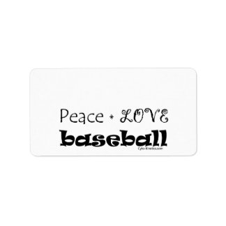 Étiquette Peace Love Baseball