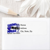 Étiquette Peace Love Cure ALS Sclérose latérale amyotrophiqu (En situation)