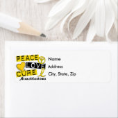 Étiquette Peace Love Cure Neuroblastoma (En situation)