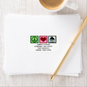 Étiquette Peace Love Real Estate Cute Custom Realtor Adresse (En situation)