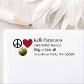 Étiquette Peace Love Softball (En situation)