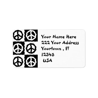 Étiquette Peace sign Address Label