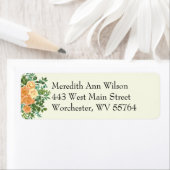 Étiquette Peach Ivory Mariage Rose Vintage (En situation)