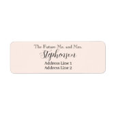 Étiquette Peach Save The Date Custom Name Return Address (Devant)