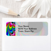 Étiquette Peackock A Delic - Art Fractal (En situation)