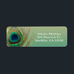 Étiquette Peacock Feather Sand et Turquoise Boho Glam Invita<br><div class="desc">Peacock Feather Sand et Turquoise Boho Glam Invitation Étiquettes. Customisez avec tout texte. Éléments correspondants disponibles.</div>