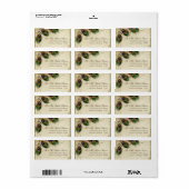 Étiquette Peacock & Feathers Formal Mariage Adresse de corre (Feuille entière)