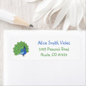 Étiquette Peacock Return Address Labels (En situation)