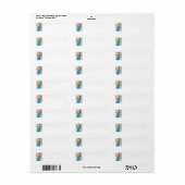 Étiquette Peacock Shine w/background color & IS 60v1 Label (Feuille entière)