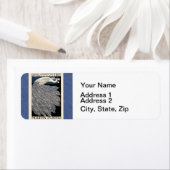 Étiquette Peacock Vintage Bleu Art Nouveau (En situation)