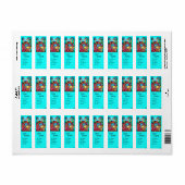 Étiquette PEACOCKS EN AMOUREUX Rouge Bleu Turquoise Mariage (Feuille entière)