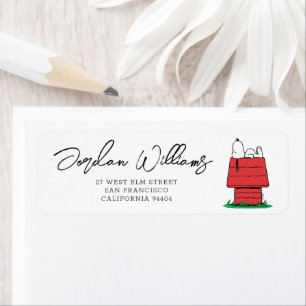 Étiquette Peanuts Snoopy Dog House   BABY SHOWER