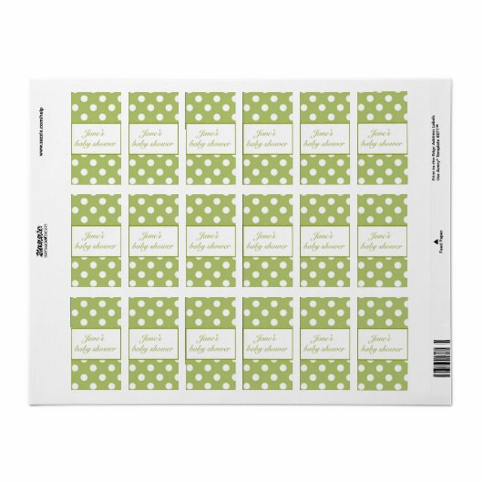 Étiquette Peas Dans Un Baby shower Jumeaux De Pod Wrapper Ca (Feuille entière)