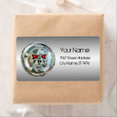 ÉTIQUETTE PEAU DE CHROME SUR ACIER (En situation)