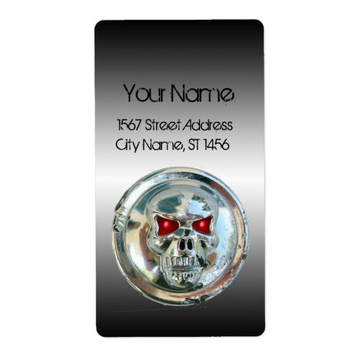 ÉTIQUETTE PEAU DE CHROME SUR ACIER (Devant)