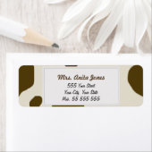 Étiquette Peau de vache Brown (En situation)