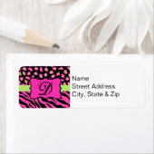 Étiquette Peau rose, noire et citron vert Zèbre et Cheetah (En situation)