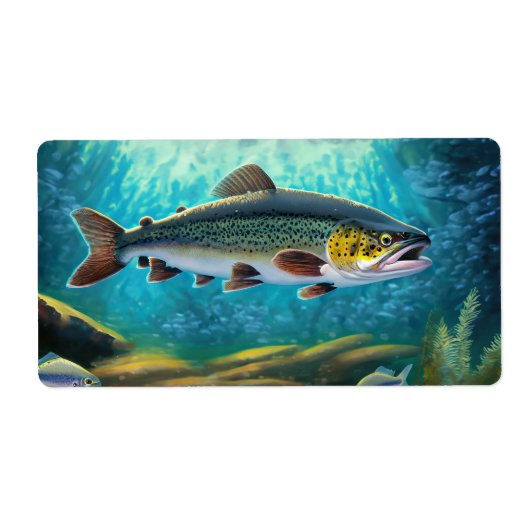 Étiquette Pêche à la truite (Devant)