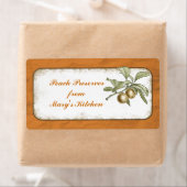 Étiquette Pêche Préserve le stockage alimentaire Botanique P (En situation)