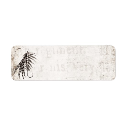 Étiquette Pêche vintage 1800s Pêche Volée Mouches Lures Lure (Devant)