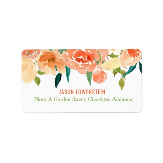 Étiquette Pêcher les fleurs | MARIAGE (Devant)