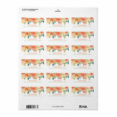 Étiquette Pêcher les fleurs | MARIAGE (Feuille entière)