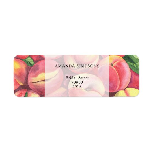 Étiquette Pêches - Douche nuptiale (Devant)