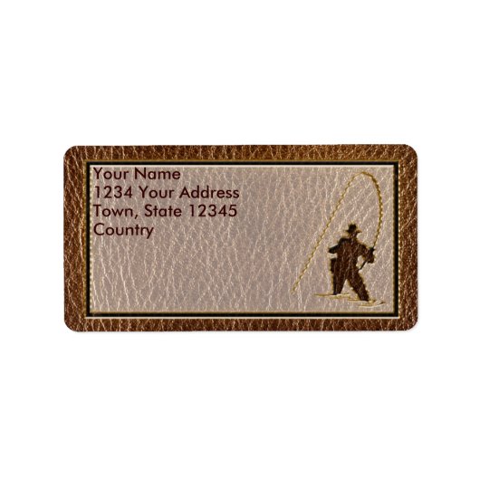 Étiquette Pêcheur à l'air de cuir (Devant)