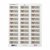 Étiquette Peek-a-Boo Christmas Deer Return Adresse Label (Feuille entière)