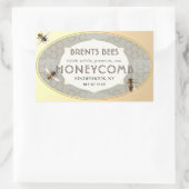 Étiquette peigne de miel avec Bees Honeypeb Gold B (Sac)