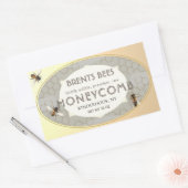 Étiquette peigne de miel avec Bees Honeypeb Gold B (Enveloppe)
