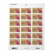 Étiquette Peint Petit Rouge Hen (Feuille entière)