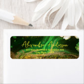 Étiquette Peinture à fluide Abstrait Faux Or Métallic Foil V (En situation)