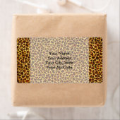 Étiquette Peinture à l'huile Look Leopard Spots (En situation)