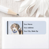 Étiquette Peinture beagle - Cute Original Chien Art (En situation)