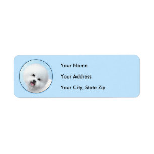 Étiquette Peinture Bichon Frise - Cute Original Chien Art