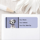 Étiquette Peinture Dalmatienne - Cute Original Chien Art (En situation)