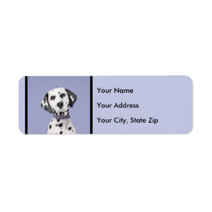 Étiquette Peinture Dalmatienne - Cute Original Chien Art